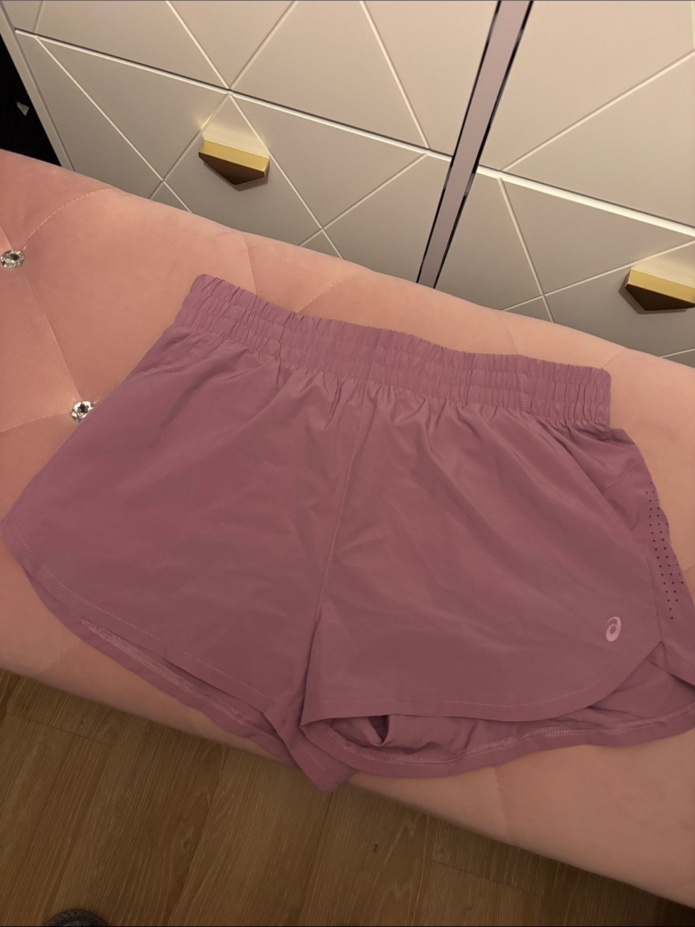 ASICS Mauve-Pink Women's Athletic Running Shorts